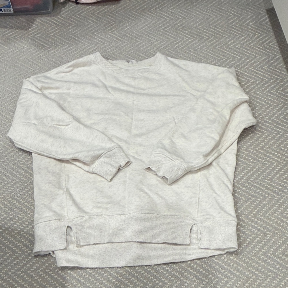 Aerie Cream Ribbed Sweatshirt